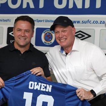 English Legend Michael Owen visits SuperSport United Training Headquarters
