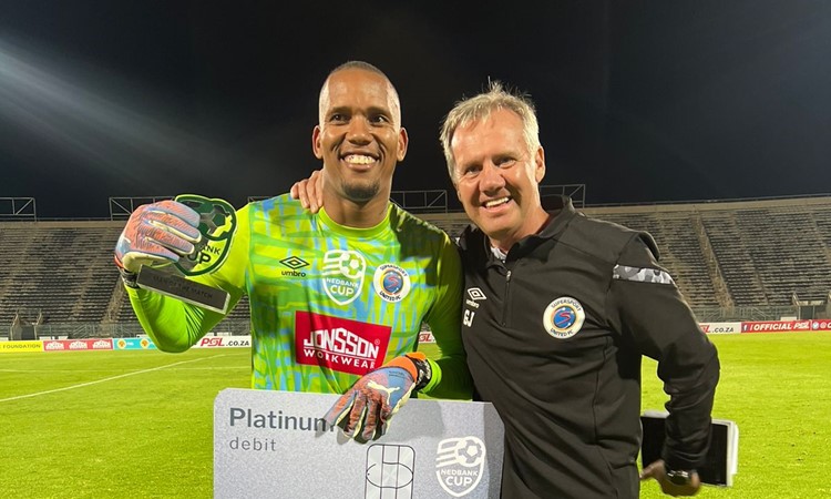 Bafana keeper Goss helps United advance to Nedbank Cup Last16 round